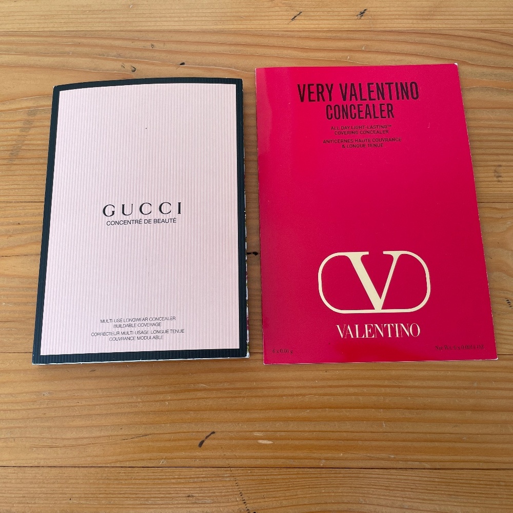 Gucci Longwear Concealer & Valentino All Day Concealer Samples 11 Shades! NEW